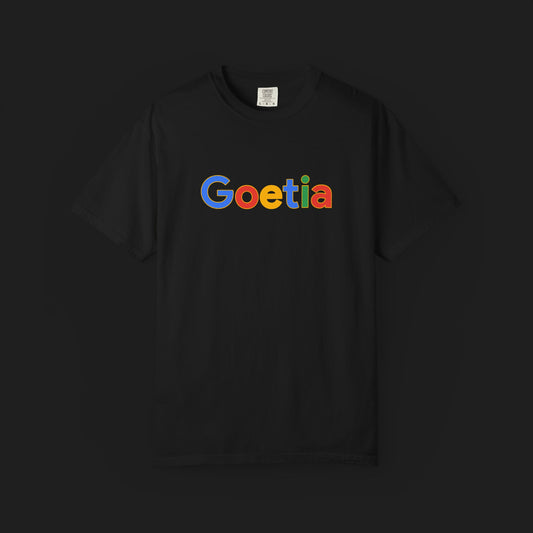 Colorful Unisex Tee with 'Goetia' Print, Casual Everyday Wear, Gift for Friends, Birthday Shirt, Unique Graphic T-Shirt